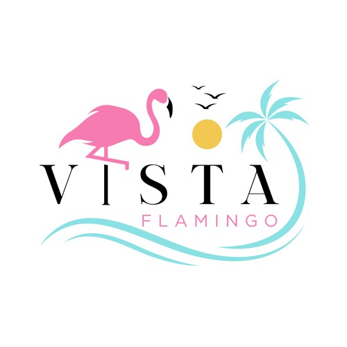 Logo design concept for Vista Flamingo