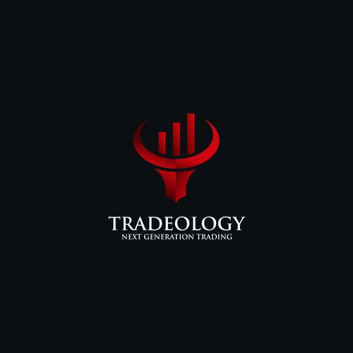 bull trade 3D logo design concept