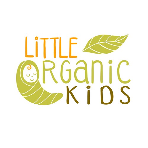 Create an organic, playful, clean logo for Little Organic Kids