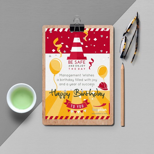 Boplan corporate birthday celebration card 