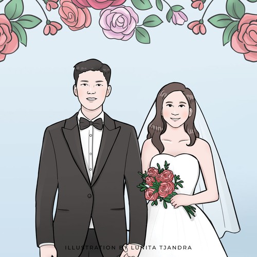 Illustration for Couple Wedding