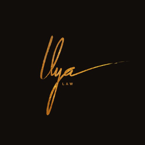 Custom lettering logo design for Ilya Law