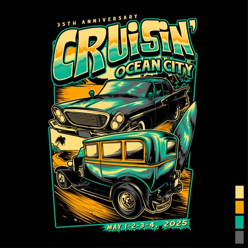 Classic car show event merchandise