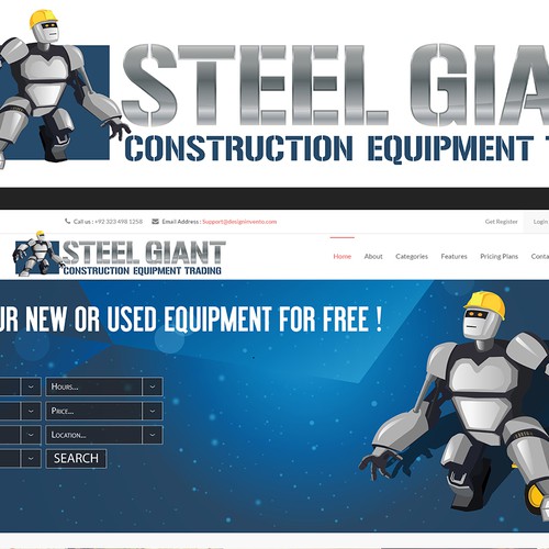 Robot logo/mascot needed for construction equipment trader website.
