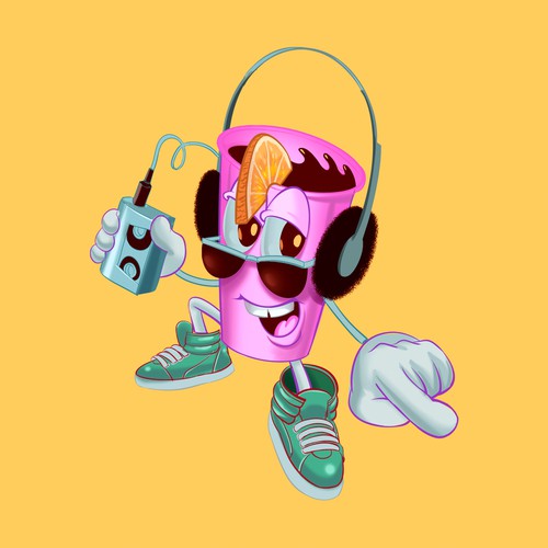Retro 90's mascot