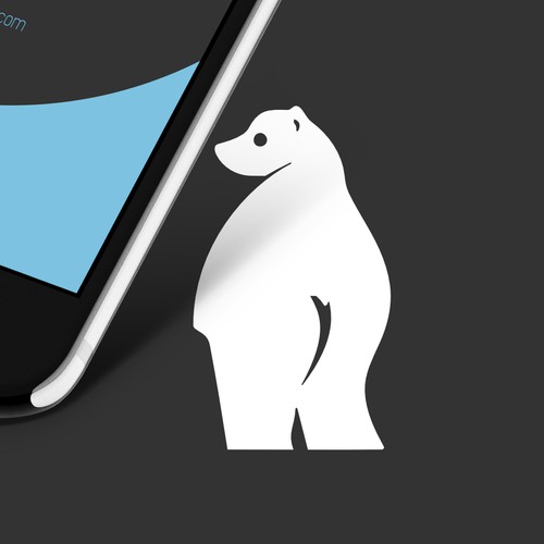 Cute bare-bummed bear for mobile screen protection gel