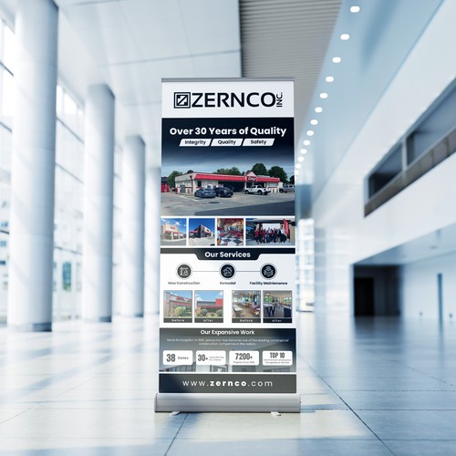 Professional Retractable Banner for Construction & Commercial Services