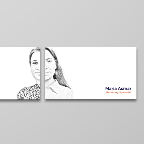 Stunning business card with portrait