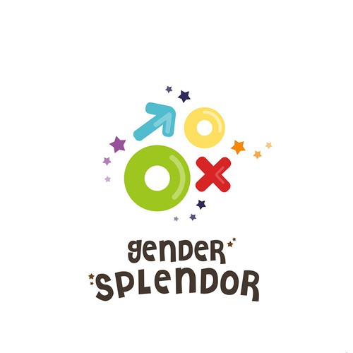 Whimsical logo for a kids clothing company 'Breaking gender stereotypes'