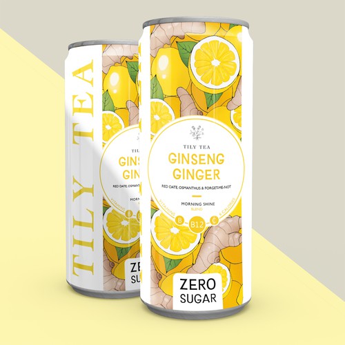 Concept of the tea in cans