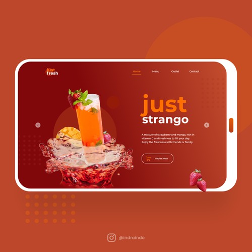 Juice Beverages Landing Page Design