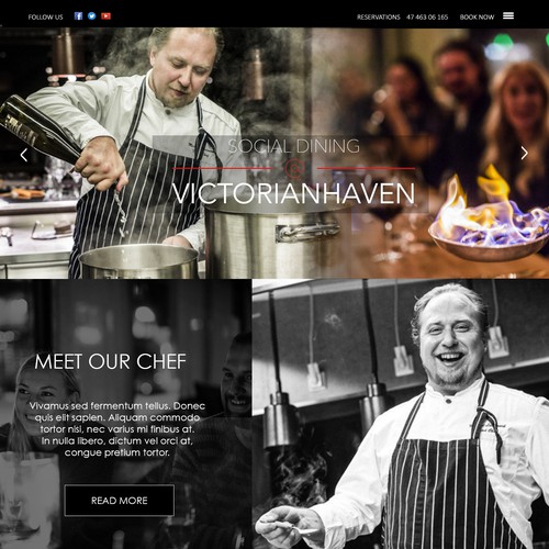 webdesign for a Norway restaurant