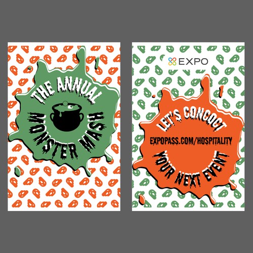 Halloween-themed event badge