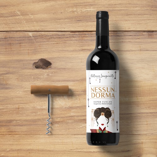 Label for Nessun Dorma Wine