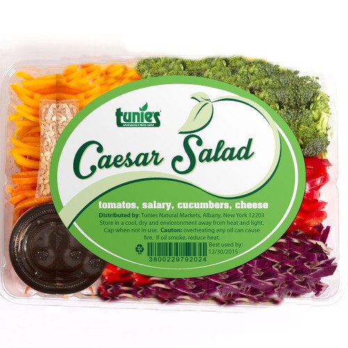 Label design for salad packaging