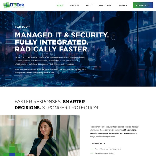 Enterprise Managed IT & Cybersecurity Website Design