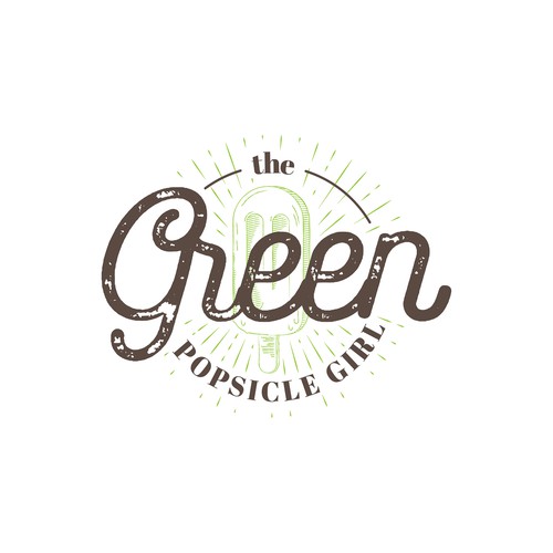 Vintage logo for the Green Popsicle Girl