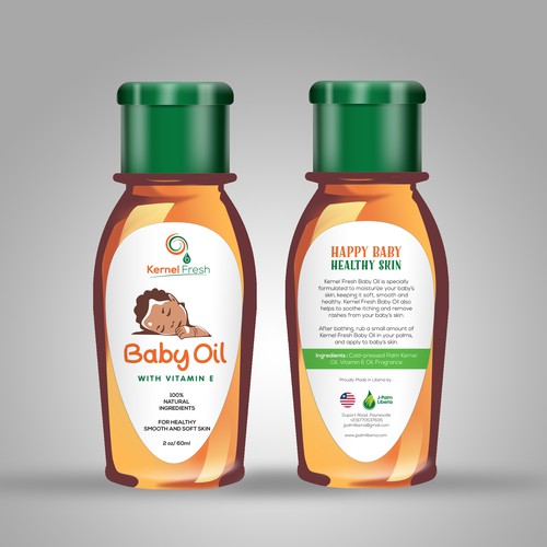 BABY OIL LABEL DESIGN