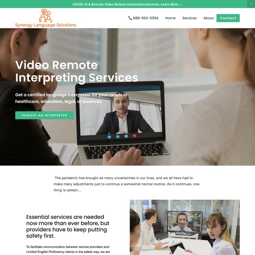 Video Landing Page Design for Consulting Business