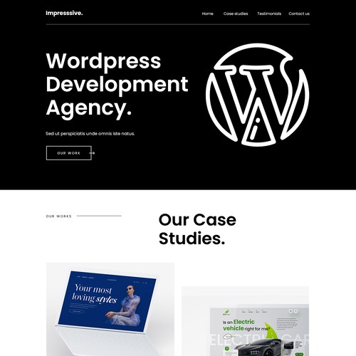 Website design for a wordpress development agency