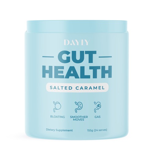 Out of the box label for a Gut Health product