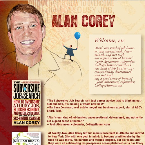 Catchy new design for Author web site