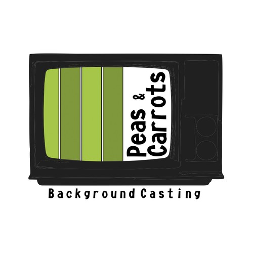 Logo concept for Peas & Carrots Background Casting