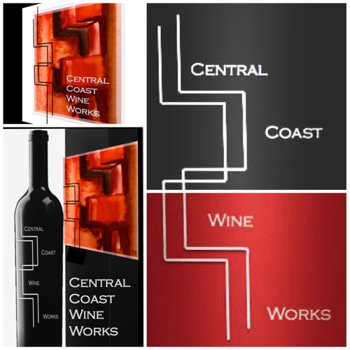 Main wine label concept for Central Coast Wine Works