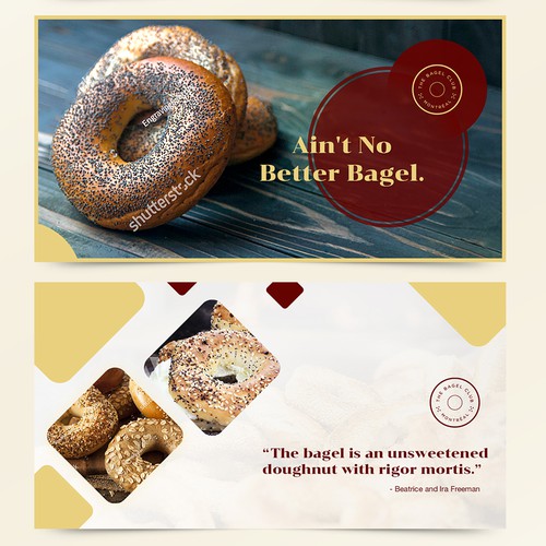 Designs for Social Media Ads (FB & IG) for The Bagel Club