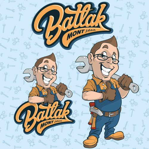 Batlak mont - Logo & Mascot character design