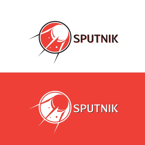 retro logo concept for sputnik bank