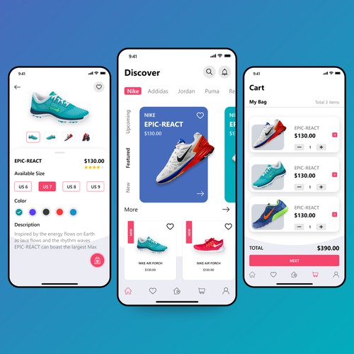 Snart Ecommerce Shoes App Design