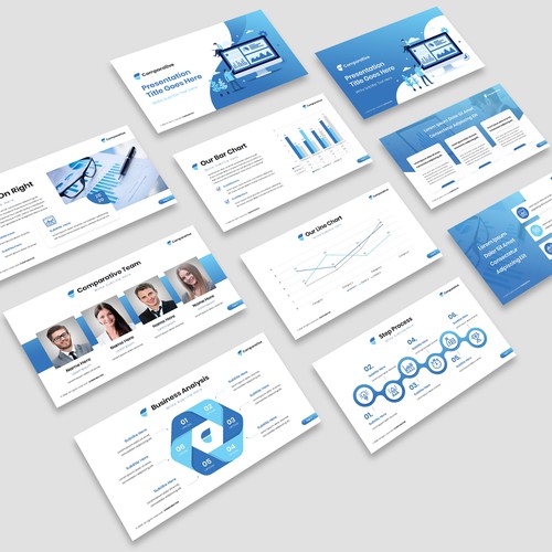 Professional and modern presentation deck for a tech company