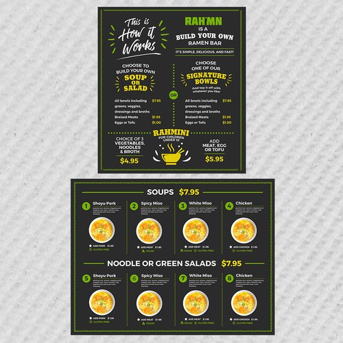 Menu Board Design for RAH'MN