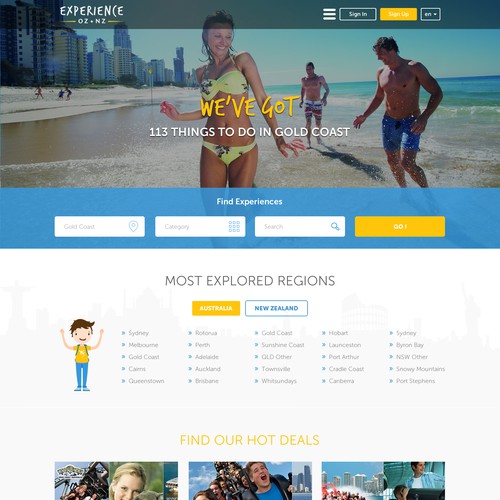 Website design for Travelling Protal