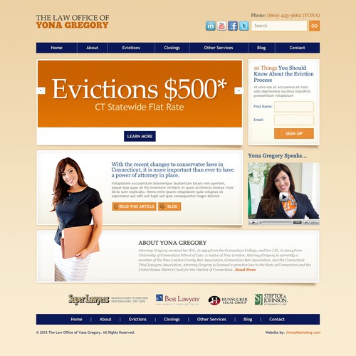 New website design wanted for The Law Office of Yona Gregory