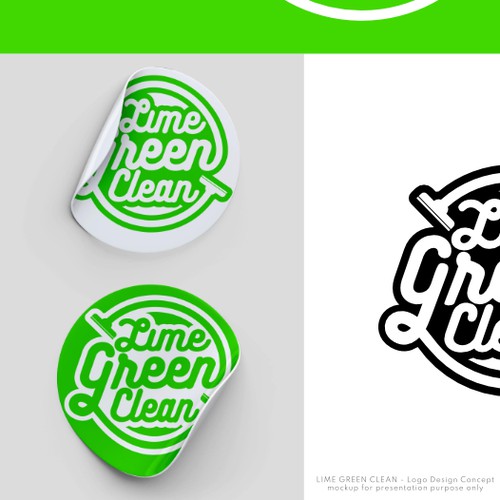 Lime Green Clean Logo design