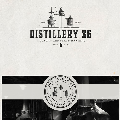 Craft distillery Logo Design