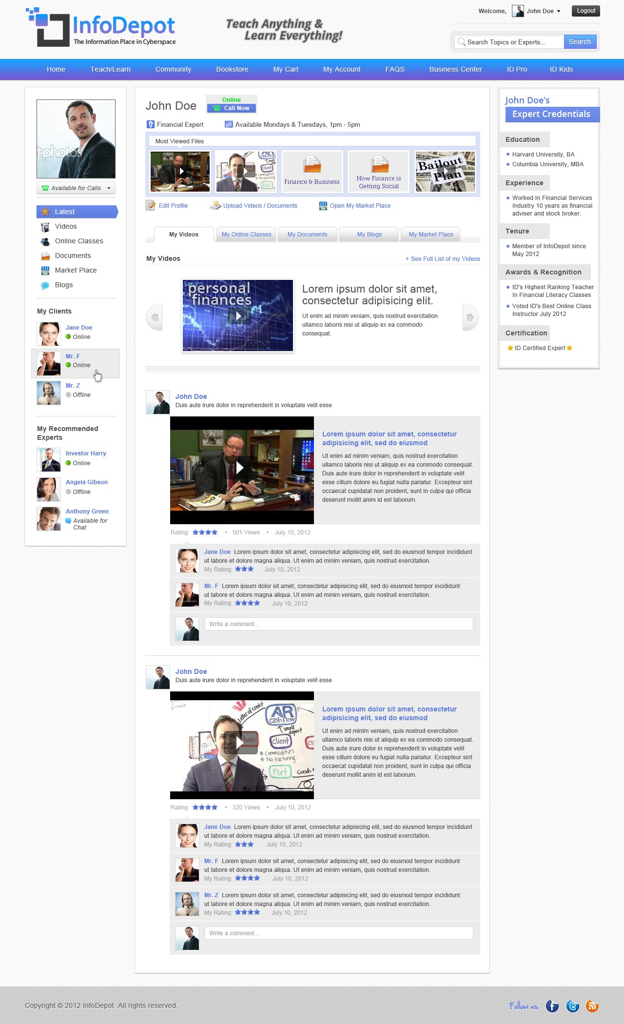 InfoDepot.com needs a new website design