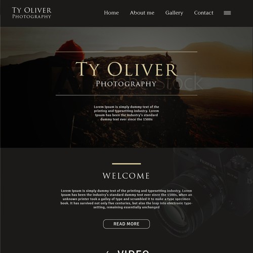 Ty Oliver Photography web page