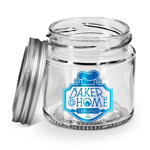 baker@home Jar Cakes Logo/Label Design