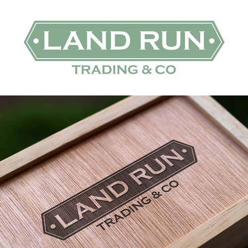 Logo for a new classic styled brand of canvas and leather oudoor and everyday products - Land Run Trading Co.