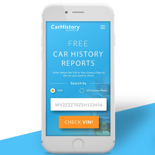 Car report - mobile website