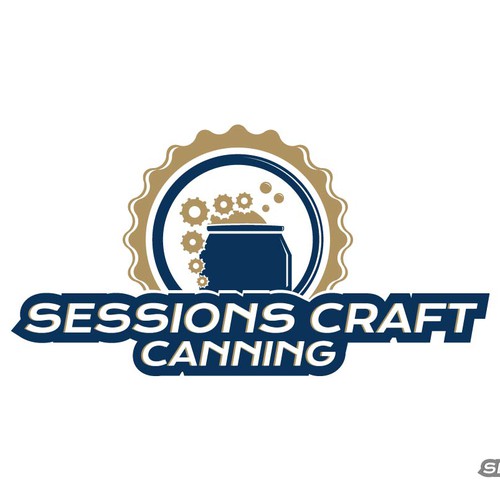 Create a logo for the craft beer mobile canning industry: Sessions Craft Canning
