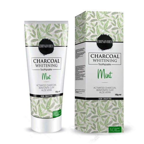Charcoal whitening toothpaste