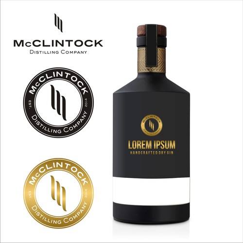 Create a Logo for an McClintock Distilling Company (Whiskey, Vodka, Rum, Gin)