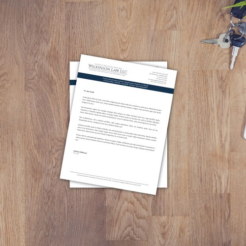 Wilkinson Law LLC letterhead design