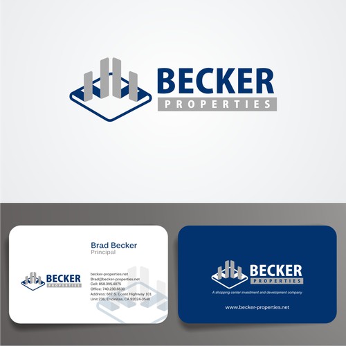Logo and Business card for Becker Properties