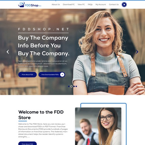 Create exciting website to offer documents to potential franchise investors