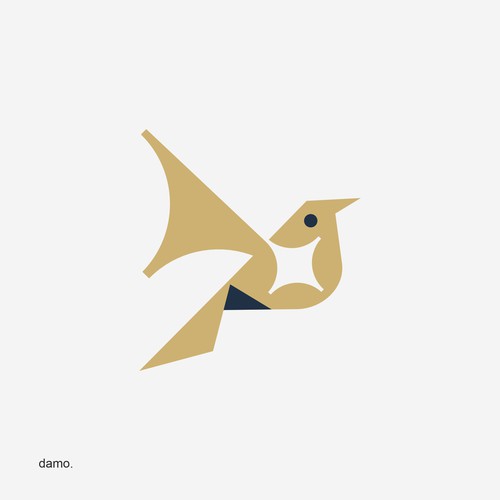 Geometric Bird character logo